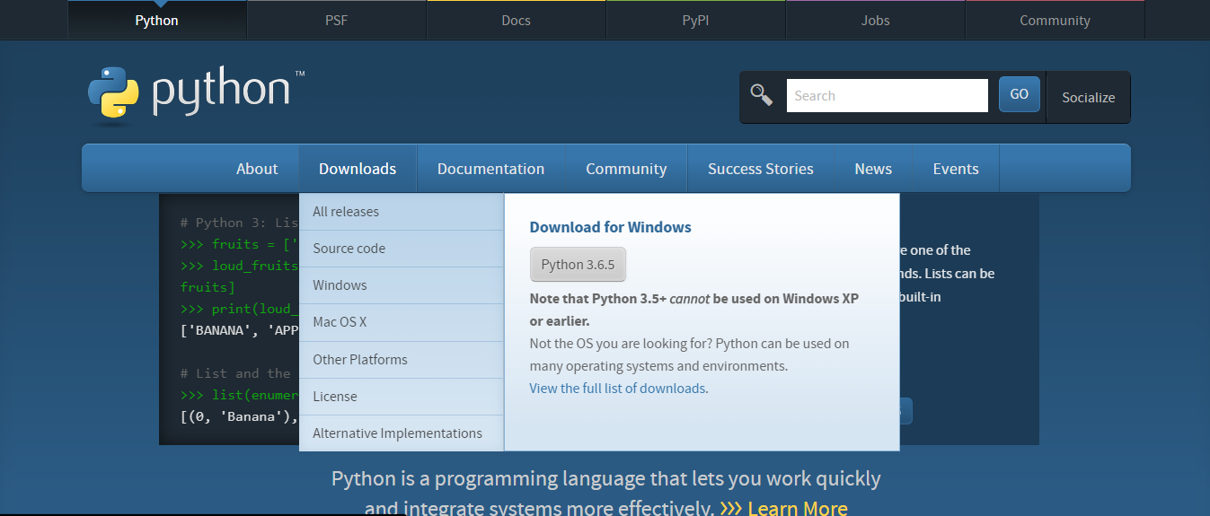 Download python for windows 7
